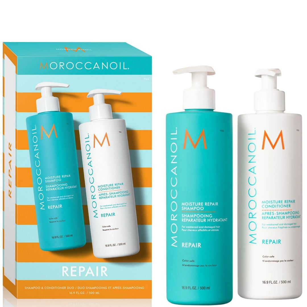 Moroccanoil Moisture Repair Shampoo and Conditioner 500ml Duo (Worth £82) - Image 1