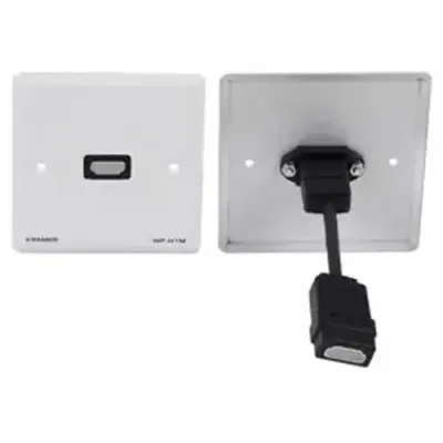 Kramer Electronics WP-H1M(WP-HDMI1M)/EU/GB(W) socket-outlet HDMI White - Thumbnail 2