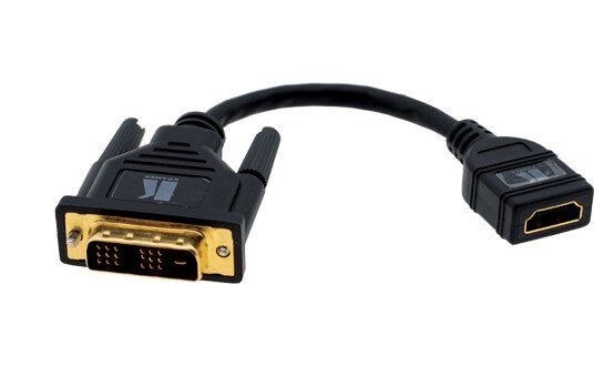 Kramer Electronics DVI-D (M) to HDMI (F) 0.3 m HDMI Type A (Standard) Black - Image 1