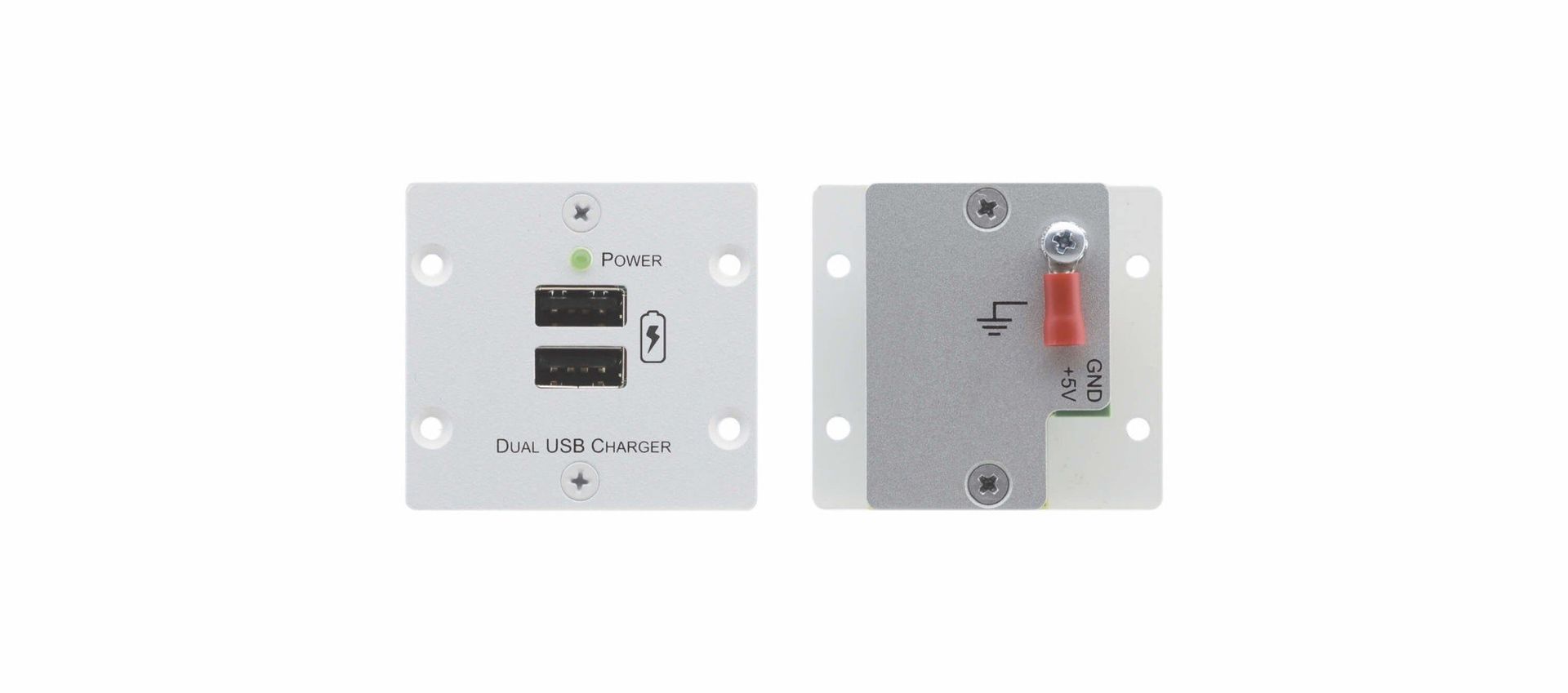 Kramer Electronics W-2UC(B) wall plate/switch cover Black - Image 1