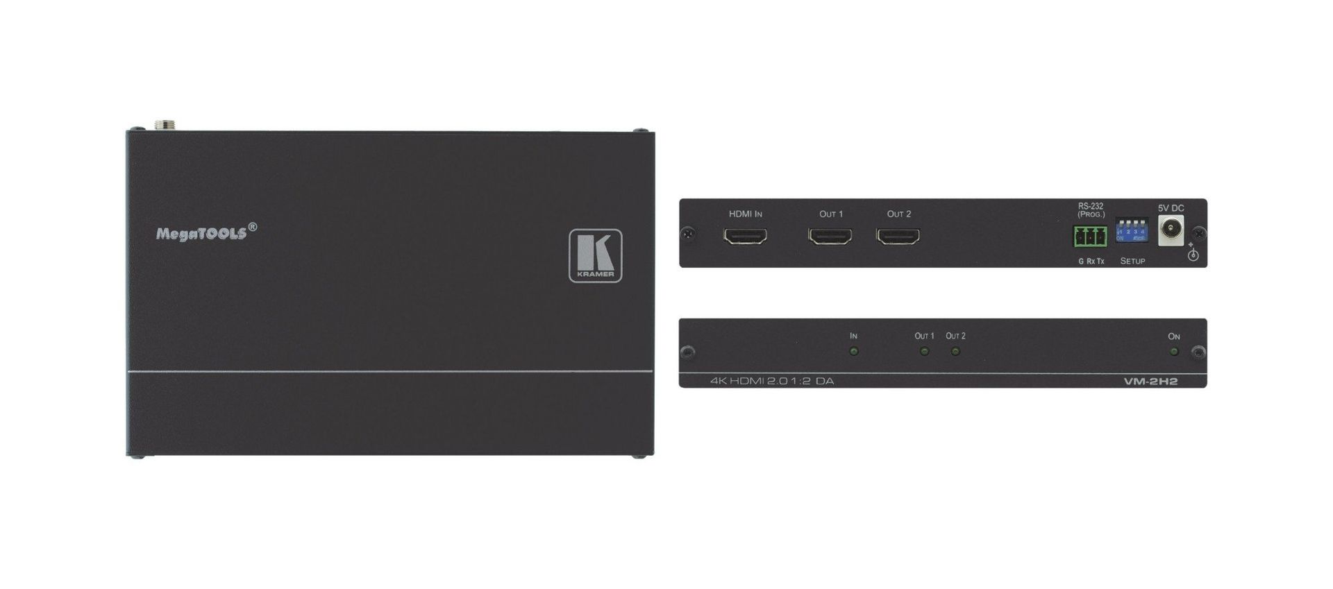 Kramer Electronics VM-2H2 video line amplifier Black - Image 1