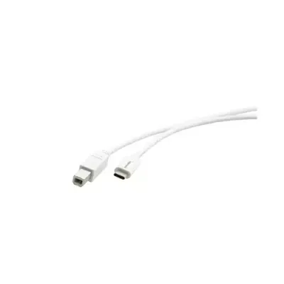 Kramer Electronics C-USB/CB-10 USB cable USB 2.0 3 m USB C USB B White - Thumbnail 2