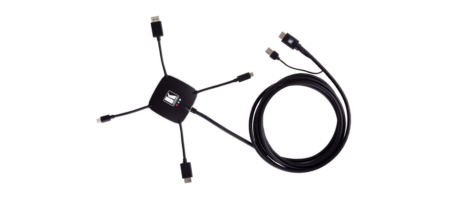 Kramer Electronics K-SPIDER 3 m DisplayPort + Mini DisplayPort + HDMI + USB Type-C HDMI Type A (Standard) Black - Image 1