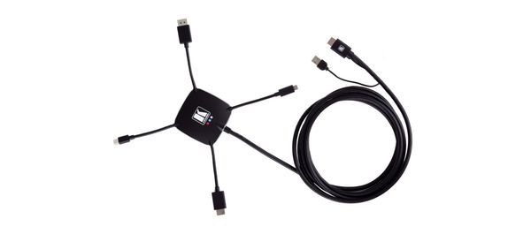 Kramer Electronics K-SPIDER 3 m DisplayPort + Mini DisplayPort + HDMI + USB Type-C HDMI Type A (Standard) Black