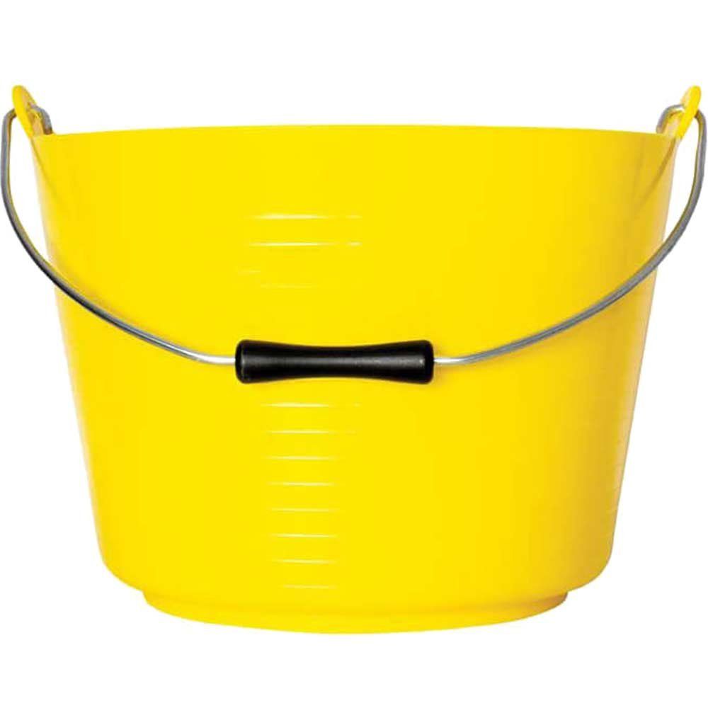Red Gorilla Flexible Bucket Tub 22l Yellow - Image 1