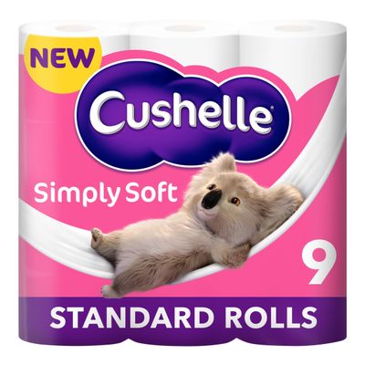 Cushelle Simply Soft Toilet Roll 9 Standard Rolls