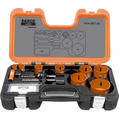 Bahco 3834-SET-95 Professional Holesaw Set 3834-95 Sizes: 16-64Mm