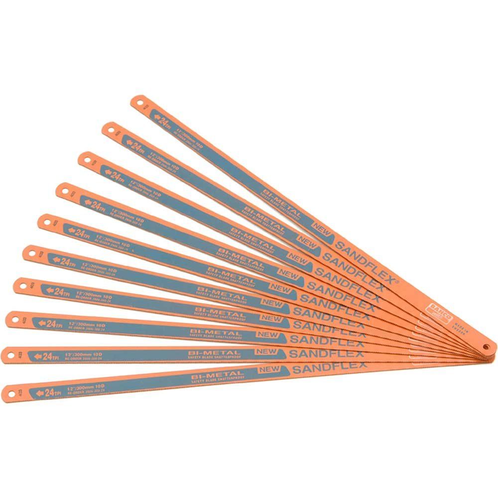 Bahco 3906-300-24-10P 3906 Sandflex® Hacksaw Blades 300Mm (12In) X 24 Tpi (Pack 10) - Image 1