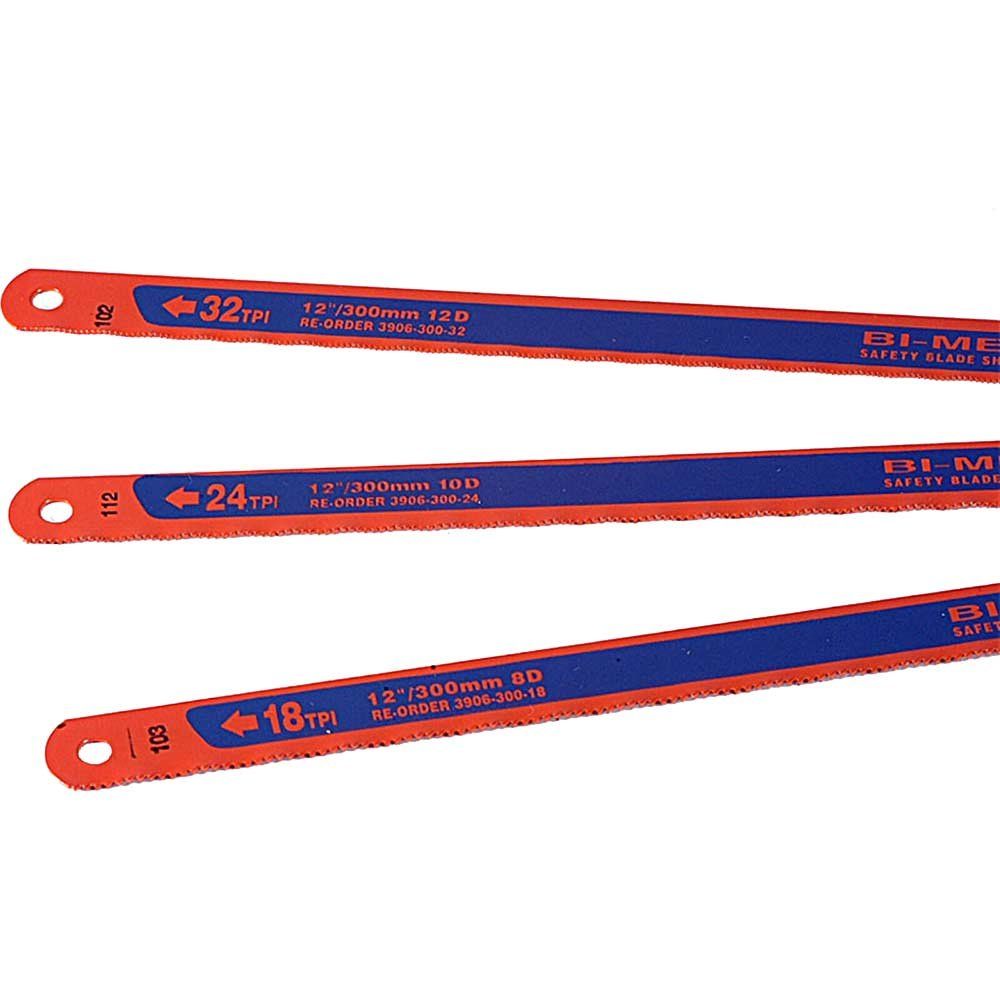 Bahco 3906-300-3P 3906 Sandflex Hacksaw Blades 300Mm (12In) (8 24 & 32 Tpi) (Pack 3) - Image 1