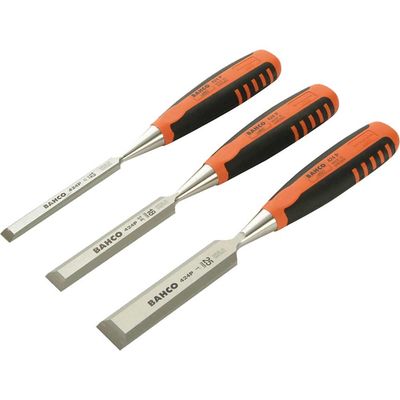 Bahco 424P-S3-EUR 424-P Bevel Edge Chisel Set 3 Piece