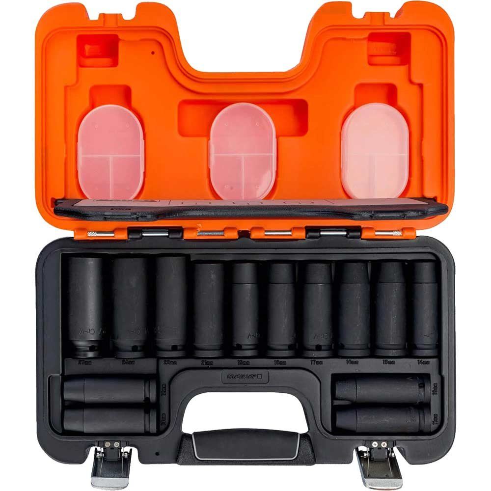 Bahco DD/S14 Dd/S14 1/2In Drive Deep Impact Socket Set 14 Piece - Image 1