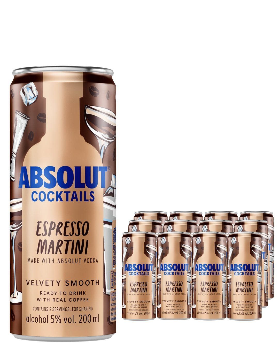 Absolut Espresso Martini Premixed Can Multipack, 12 x 200 ml - Image 1