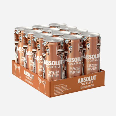 Absolut Espresso Martini Premixed Can Multipack, 12 x 200 ml - Thumbnail 2