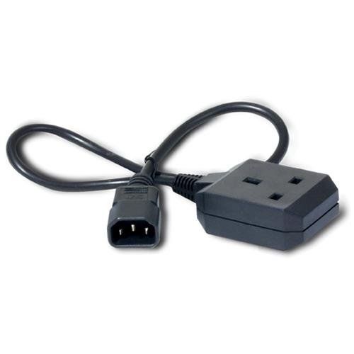APC C14/BS1363 0.6m Black C14 coupler - Image 1