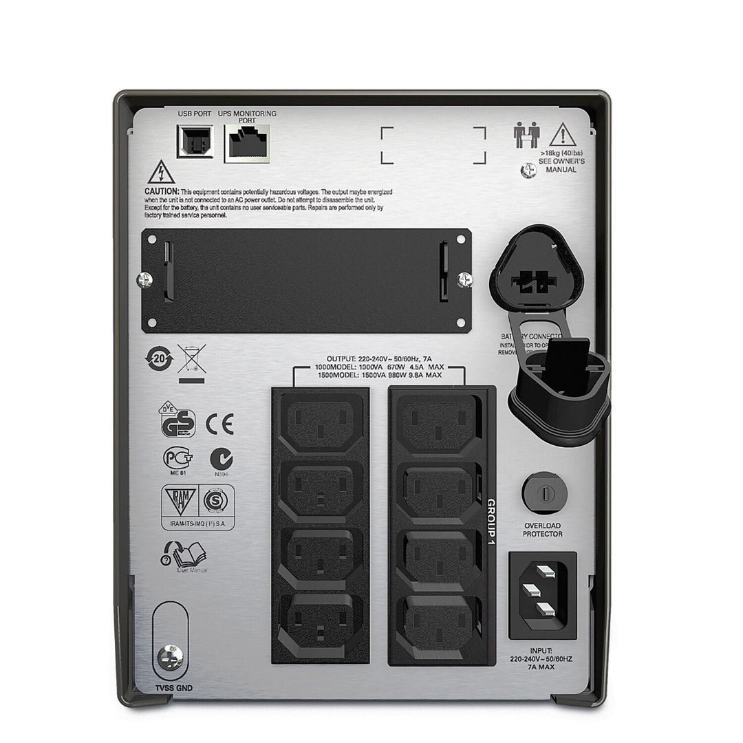 APC Smart-UPS. Line Interactive. 1500VA. Tower. 230V. 8x IEC C13 outle - Image 1
