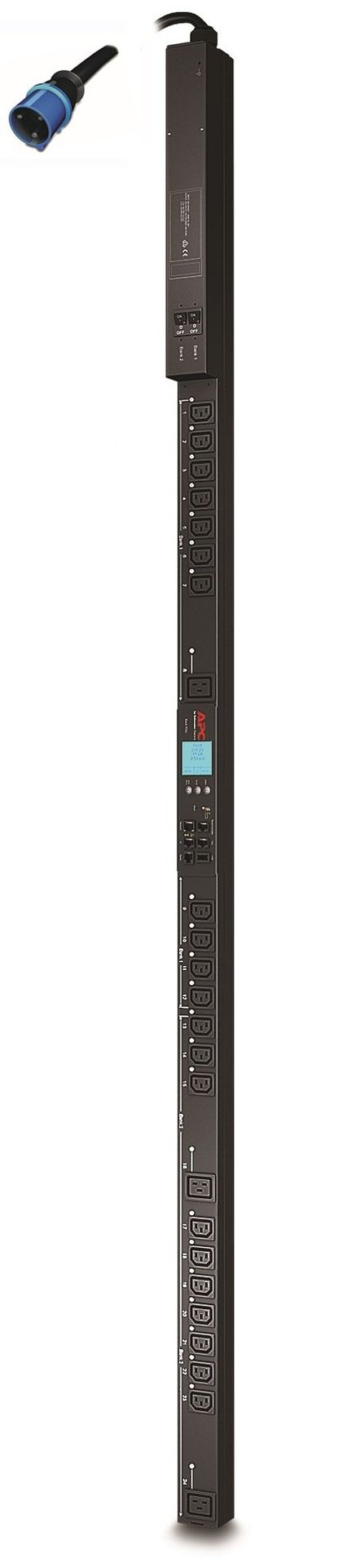 APC Rack PDU 2G, Metered by Outlet with Switching, ZeroU, 32A, 230V, (21) C13 & (3) C19 - Image 1