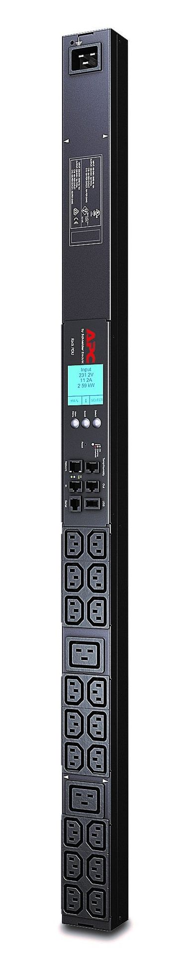 APC AP8858 power distribution unit (PDU) 20 AC outlet(s) 0U Black - Image 1