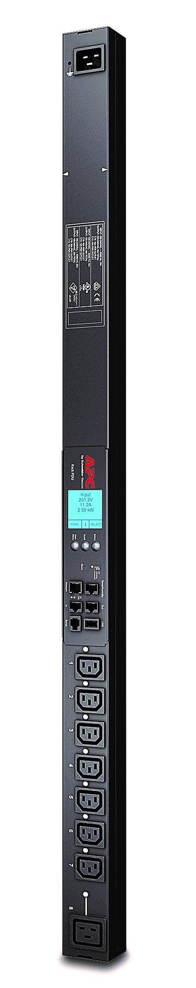 APC Rack PDU 2G, Switched, ZeroU, 20A/208V, 16A/230V, (7) C13 & (1) C19 - Image 1