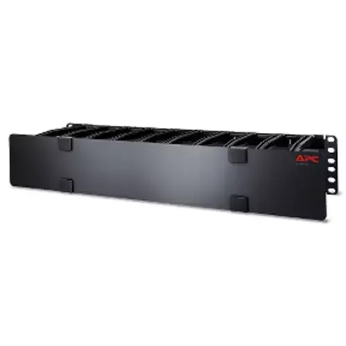 APC NetShelter Cable Management Horizontal Cable Manager 2U with Cable Tie Single Side with Cover 482 x 89 x 165 mm - Image 1
