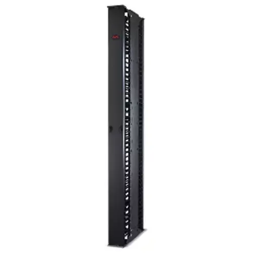 APC PerformanceVertical Cable Manager for 2 & 4 Post Racks 84"H x 6"W Double-Sided with Doors - Image 1