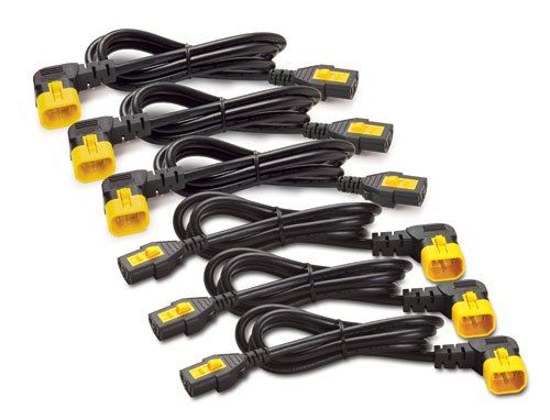 APC Power Cord Kit (6 ea). Locking. C13 to C14 (90 Degree). 1.2m