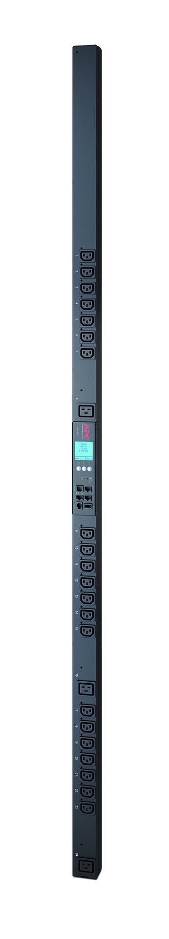 APC Rack PDU 2G, Metered by Outlet with Switching, ZeroU, 20A/208V, 16A/230V, (21) C13 & (3) C19 - Image 1