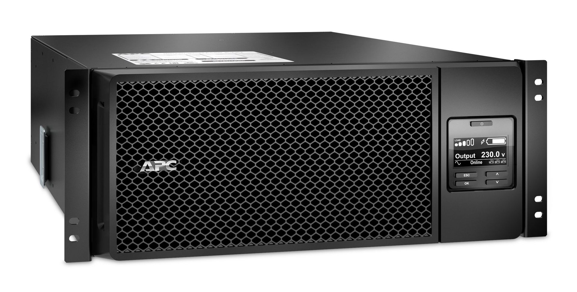 APC Smart-UPS On-Line SRT6KRMXLI - 6kW/VA, 6x C13 + 4x C19 + hardwire 1 phase output, rack mountable, Embedded NMC - Image 1