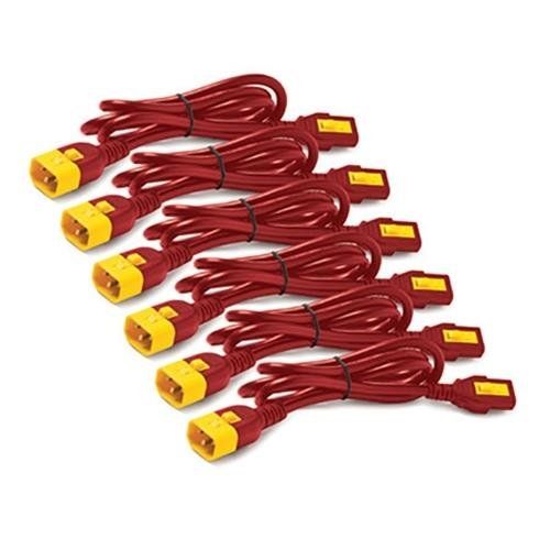 APC AP8704S-WWX340 power cable Red 1.22 m C13 coupler C14 coupler - Image 1