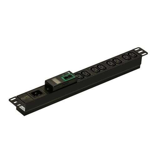 APC Easy Rack PDU, Metered, 1U, 1 Phase, 3.7kW, 230V, 16A, 8 x C13 outlets, IEC60320 C20 inlet - Image 1
