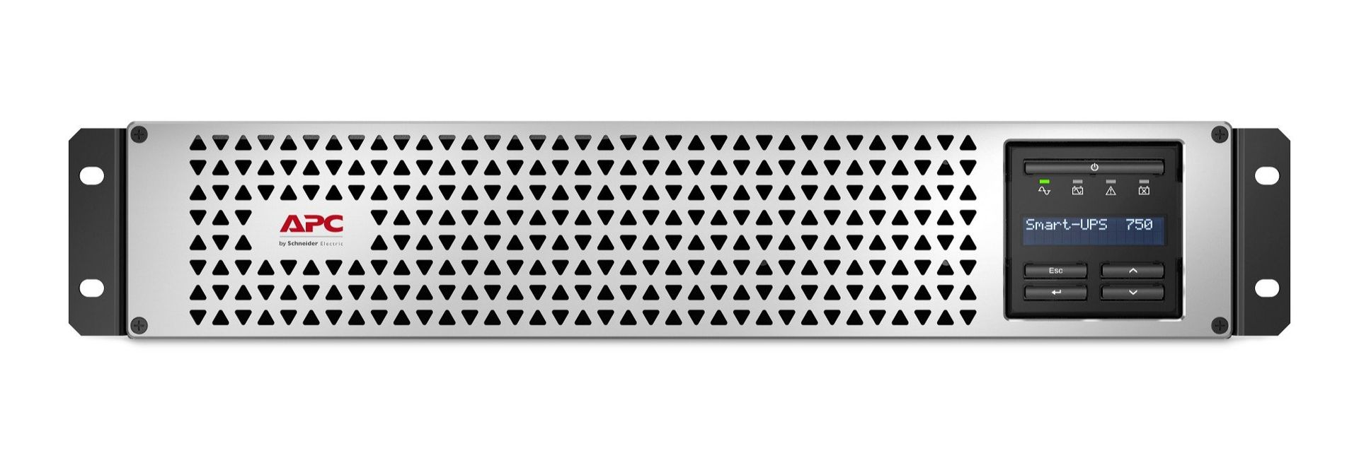 APC Smart-UPS, Line Interactive, 750VA, Lithium-ion, Rack/Tower, 2U, 230V, 6x IEC C13 outlets, SmartConnect Port+SmartSlot, Short Depth, AVR, LCD - Image 1
