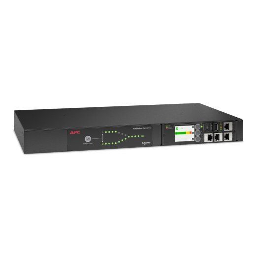 APC Netshelter Rack Automatic Transfer Switch, 1U, 15A, 100/120V, 5-15 IN, 10 5-15R OUT, 50/60Hz - Image 1