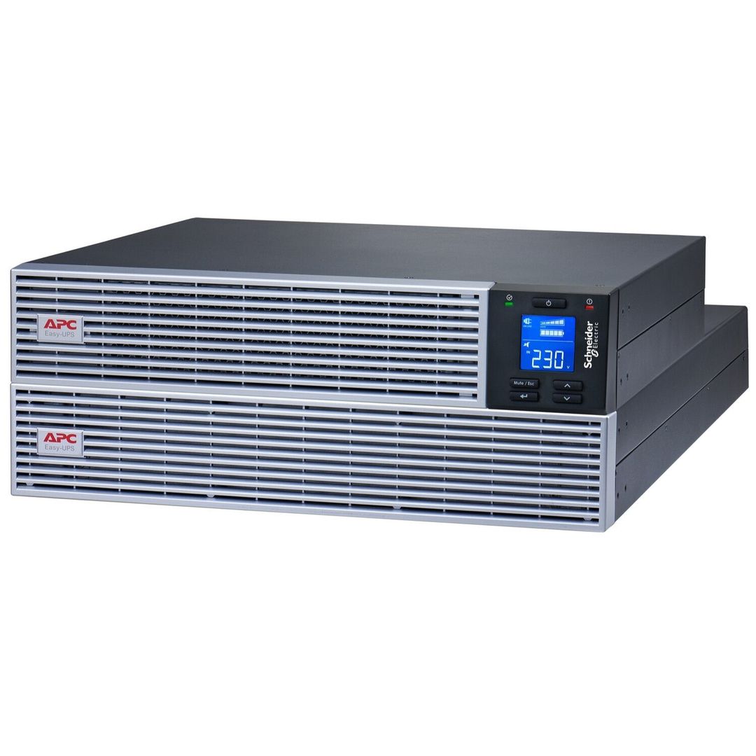 APC Easy UPS On-Line, 3kVA, Lithium-ion, Rack/Tower 4U, 230V, 6 IEC C13 + 1 IEC C19 outlets, Intelligent Card Slot, Extended runtime, W/ rail kit - Image 1