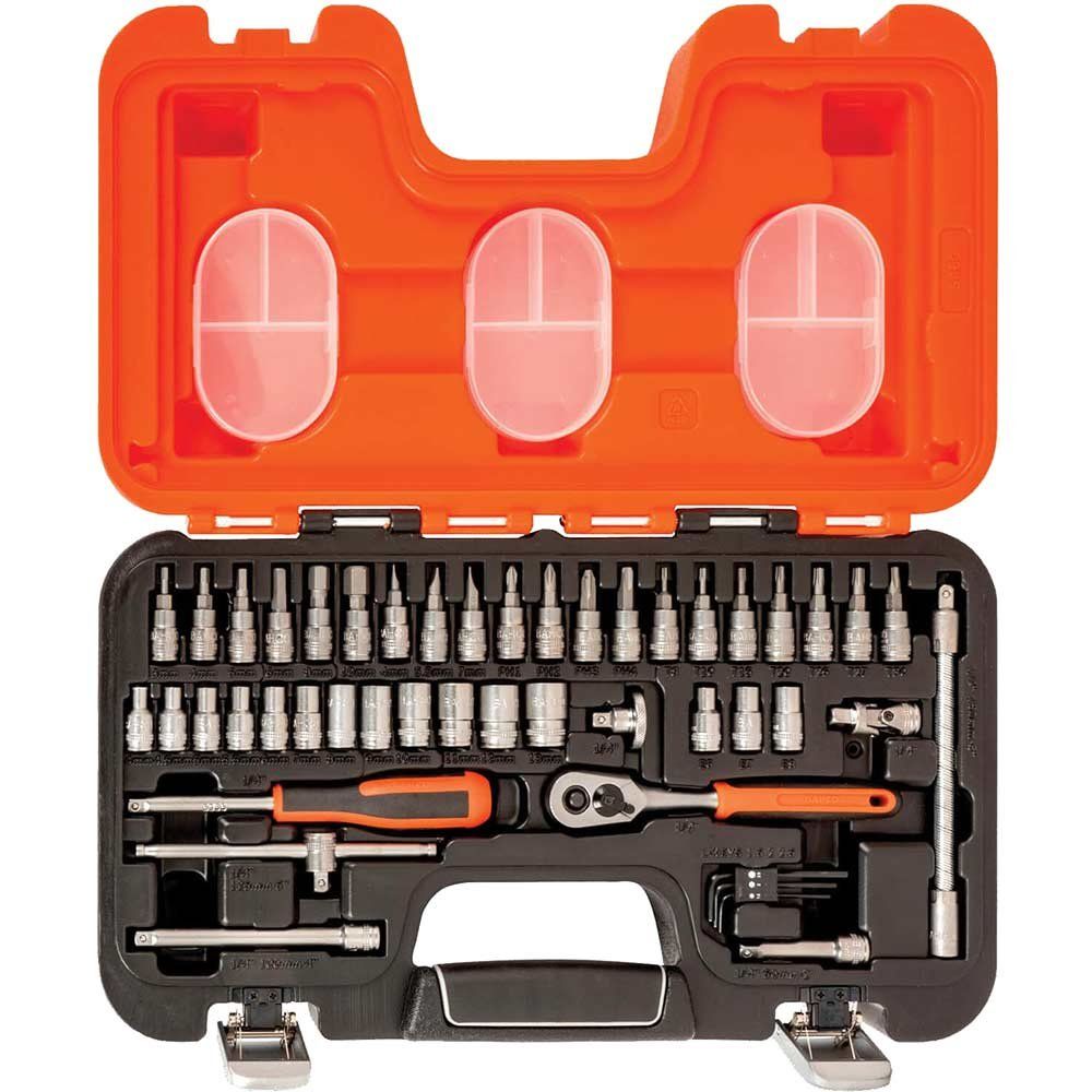 Bahco 46 Piece 1/4" Drive Hex Socket and Socket Bit Set Metric - Image 1