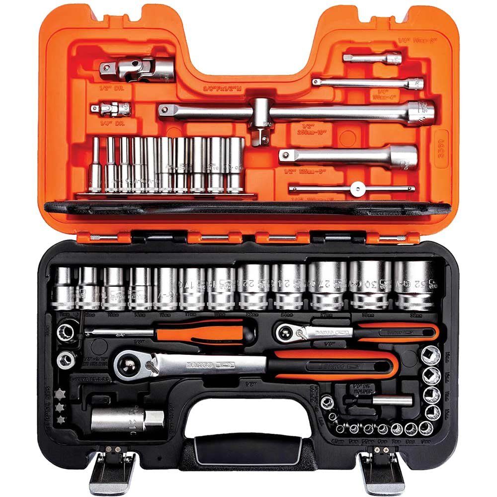 Bahco S560 S560 1/4 & 1/2In Drive Socket Set 56 Piece - Image 1