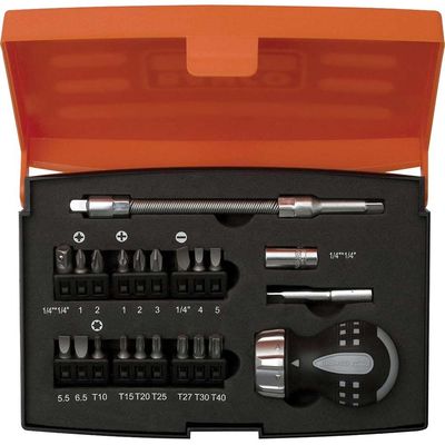 Bahco 808050S-22 808050S-22 Stubby Ratchet Screwdriver Set 22 Piece