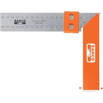 Bahco 9048-200 9048-200 Aluminium Block & Steel Try Square 200Mm (8In)
