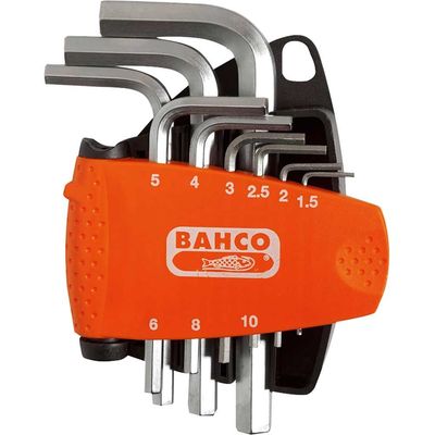 Bahco BE-9878 Be-9878 Metric Hex L-Key Set 9 Piece
