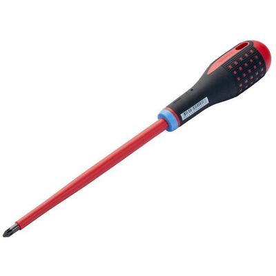 Bahco BE-8821S Ergo™ Vde Insulated Pozi Screwdriver Pz2 X 100Mm - Thumbnail 2
