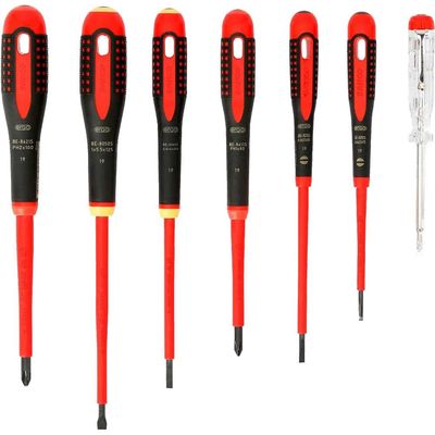 Bahco BE-9887S Be-9887S Ergo™ Vde Insulated Screwdriver Set 7 Piece
