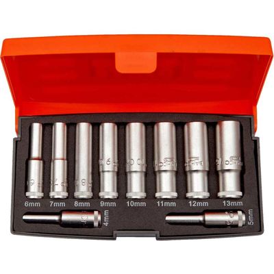 Bahco S0810L S0810L 1/4In Drive Deep Socket Set 10 Piece