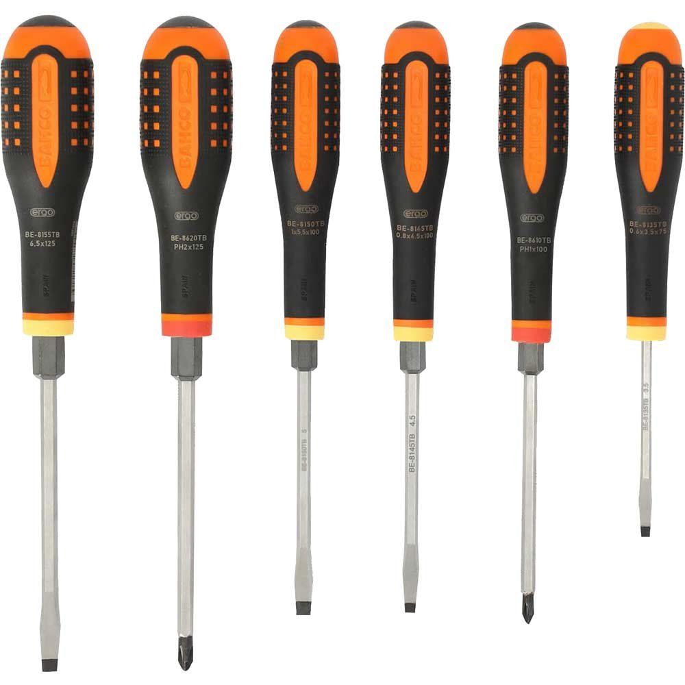 Bahco BE-9881TB Be-9881Tb Ergo™ Through Blade Screwdriver Set 6 Piece - Image 1