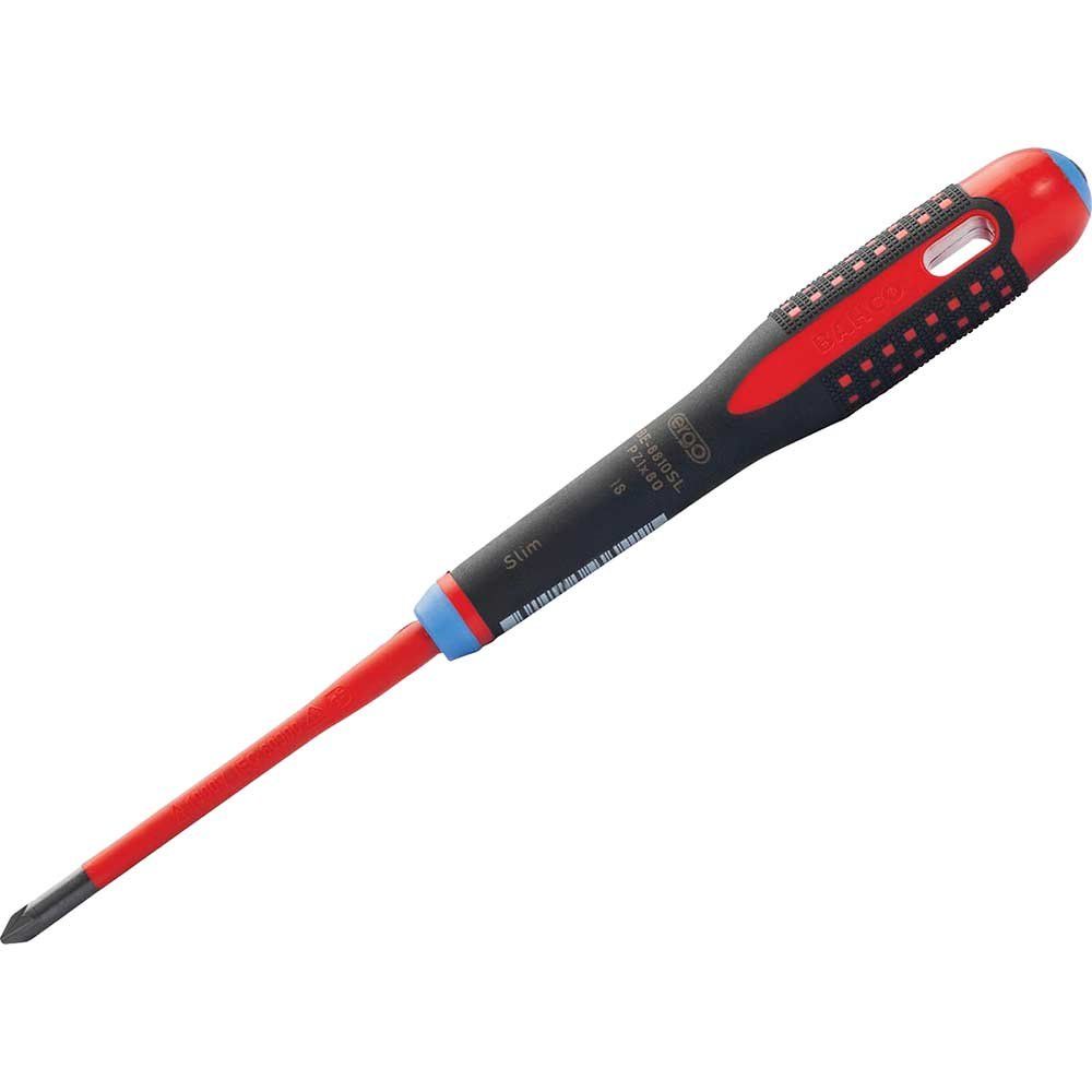 Bahco BE-8810SL Ergo™ Slim Vde Insulated Pozidriv Screwdriver Pz1 X 80Mm - Image 1