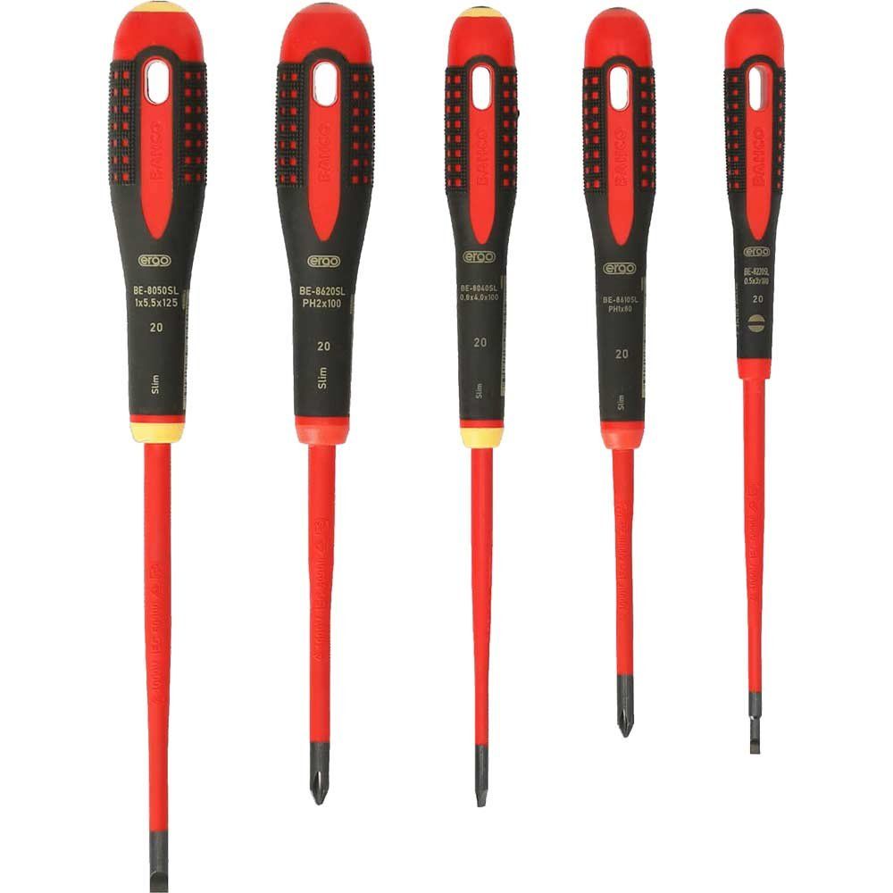 Bahco BE-9881SL Be-9881Sl Ergo™ Slim Vde Insulated Screwdriver Set 5 Piece - Image 1