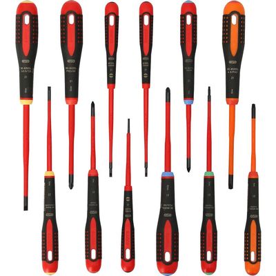 Bahco BE-9878SL Be-9878Sl Ergo™ Slim Vde Insulated Screwdriver Set 12 Piece