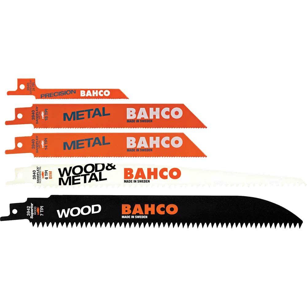 Bahco 3940-MIX-SET-5P Sabre Saw Blade Set 5 Piece - Image 1
