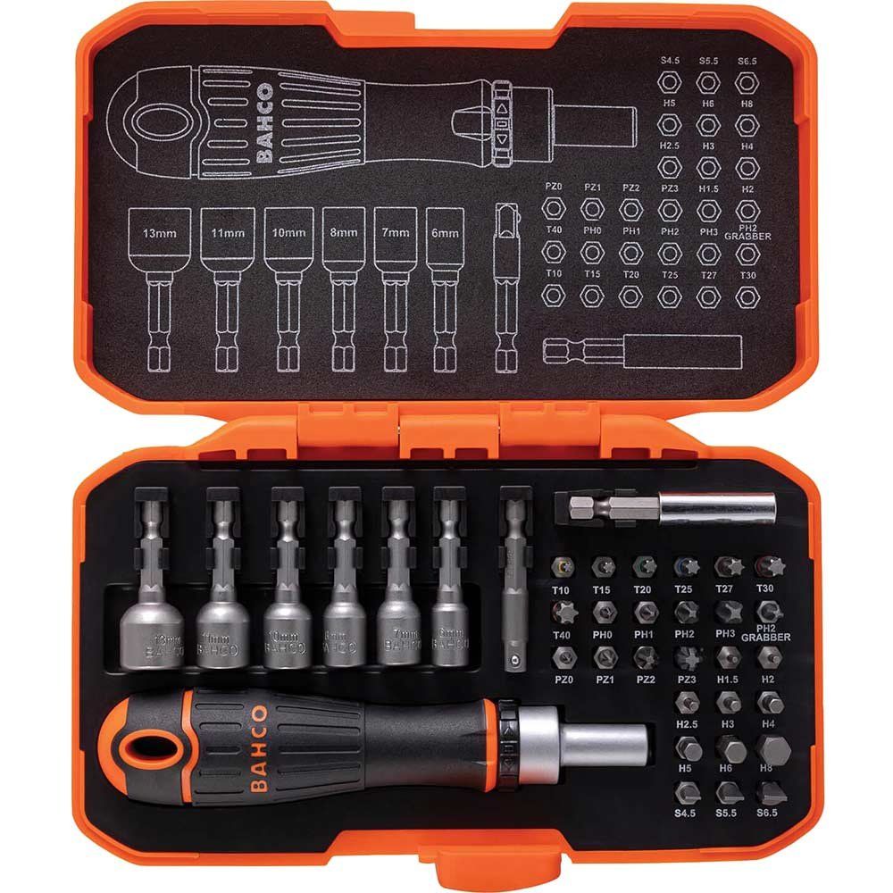 Bahco 59/S36BCR 59/S36Bcr Ratcheting Coloured Bit Set 36 Piece - Image 1