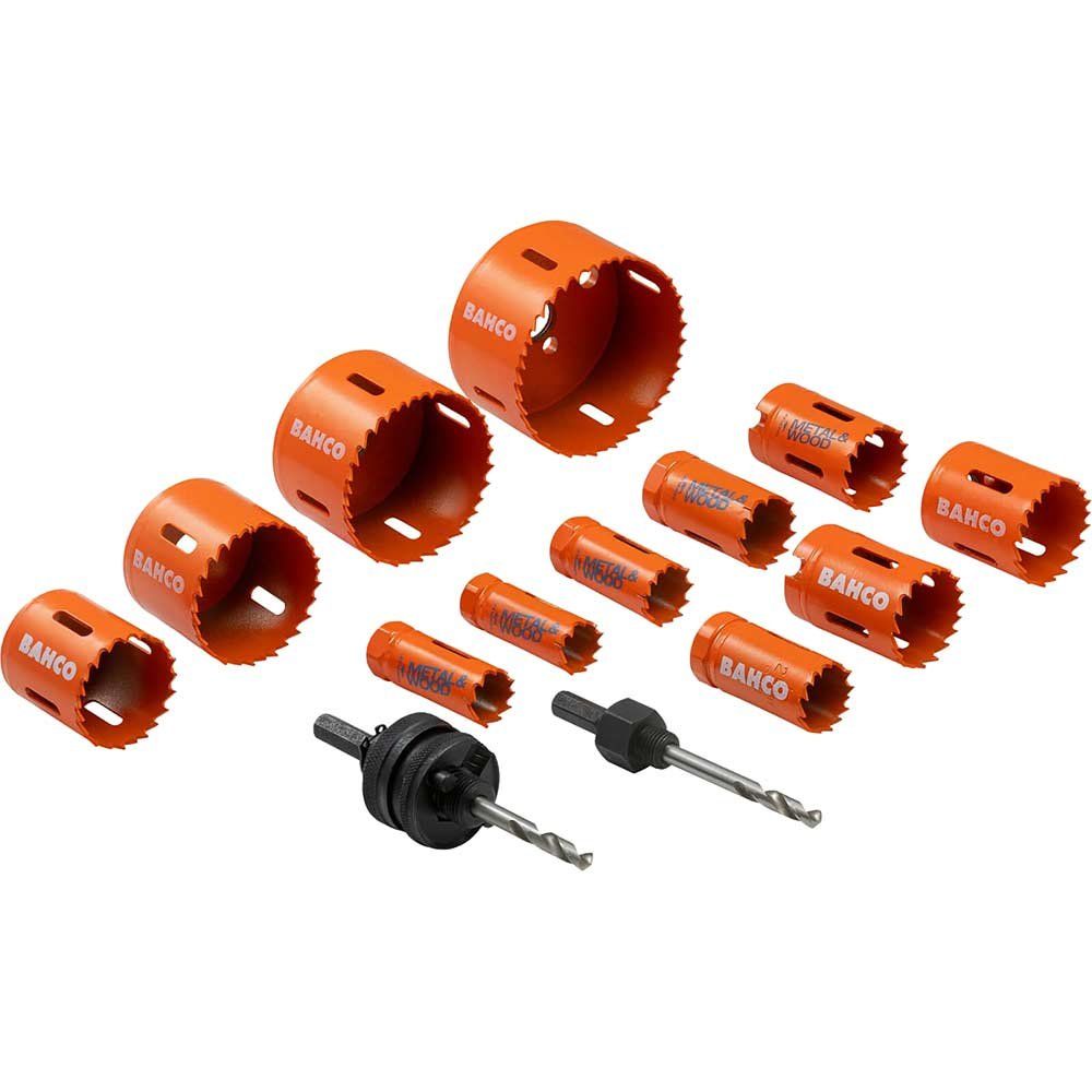 Bahco 3834-PROMO-122 Plumberfts Bi-Metal Holesaw Set 14 Piece - Image 1