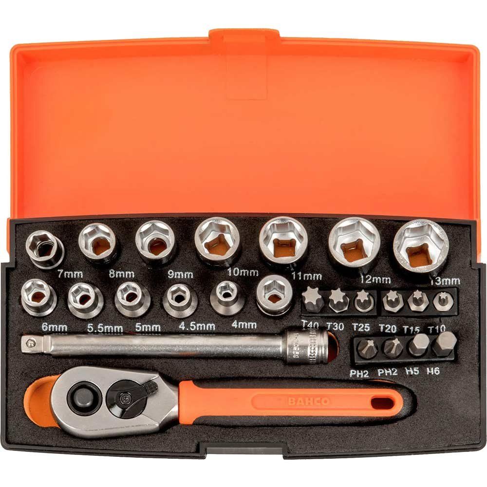 Bahco SL25 Sl25 1/4In Drive Socket Set 25 Piece - Image 1