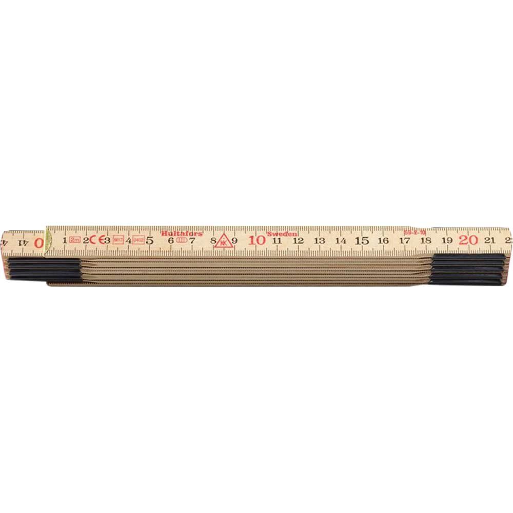 Hultafors 100004 Wooden Folding Rule 2M - Image 1
