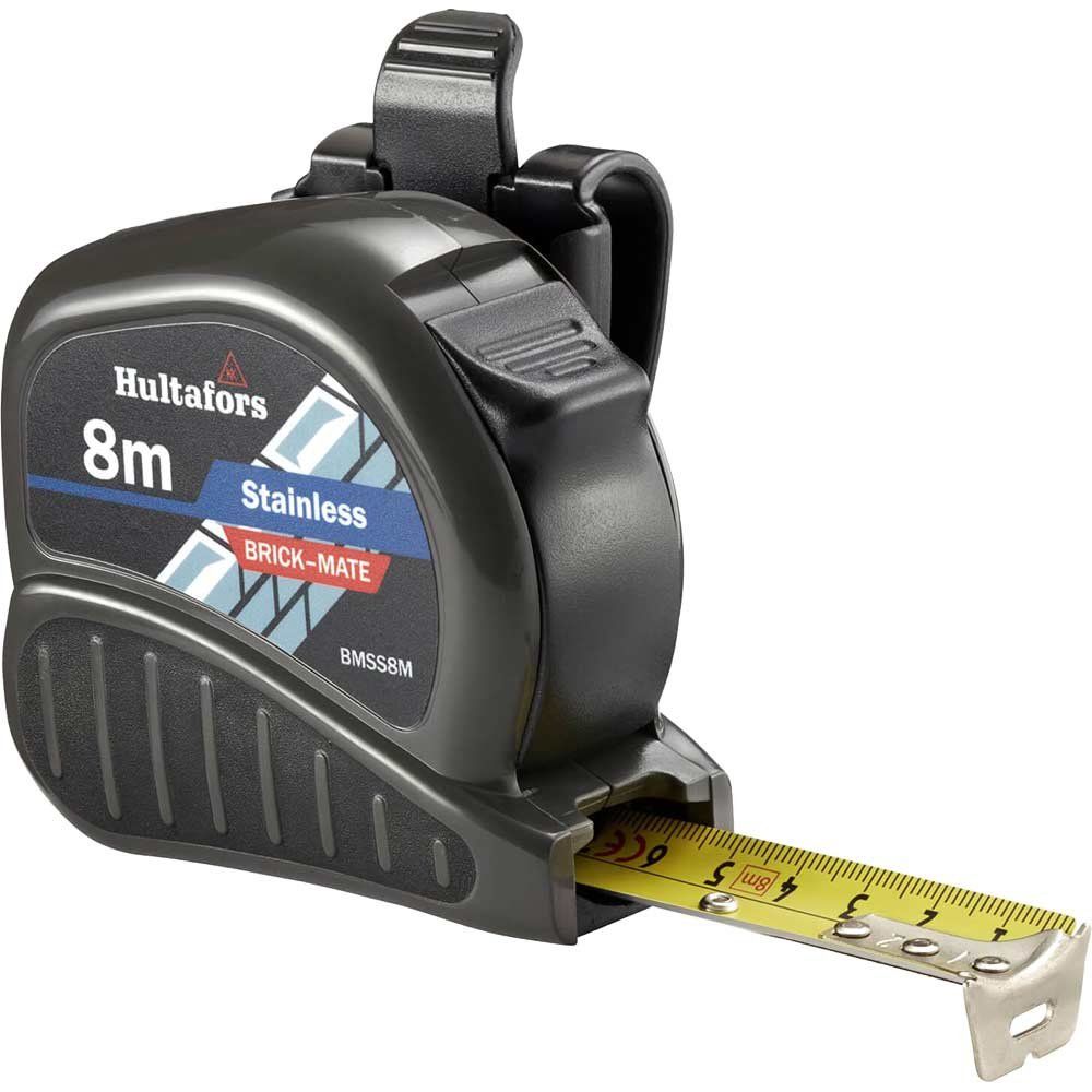 Hultafors Stainless Steel Brick Mate Tape Measure Metric 8m 25mm - Image 1
